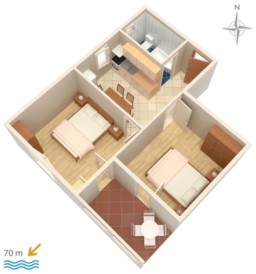 Apartments By The Sea Mandre, Pag - 3084 Kolan Ngoại thất bức ảnh